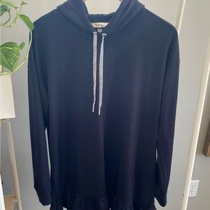 Matilda Jane Hooded Black Sweatshirt L